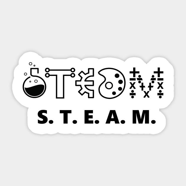 S.T.E.A.M Themed Design With Corresponding Icons Sticker by SpecializedDigital